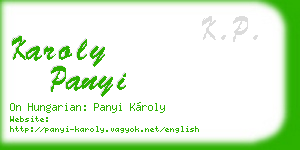 karoly panyi business card
